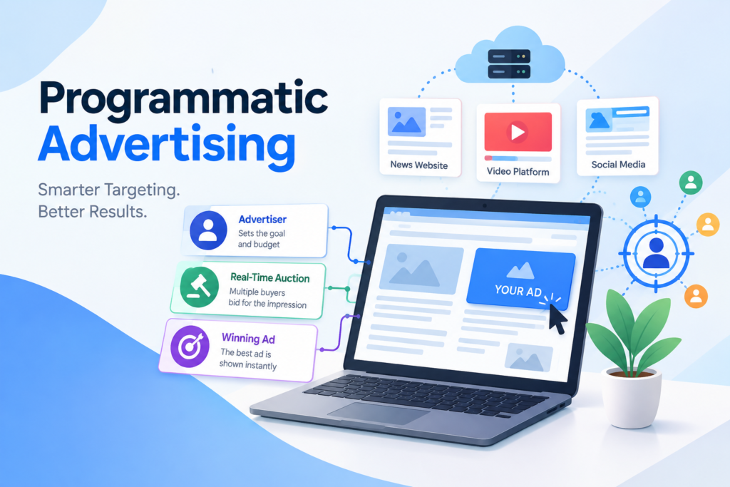 Programmatic advertising automated digital ad auction
